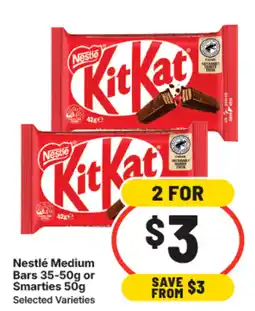 IGA Nestlé medium bars smarties offer