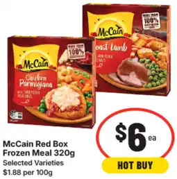 IGA Mccain red box frozen meal offer