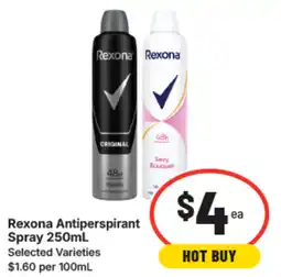 IGA Rexona antiperspirant spray offer
