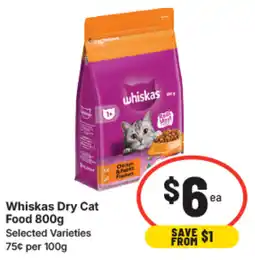 IGA Whiskas Dry Cat Food offer