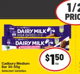 IGA Cadbury Medium Bar offer