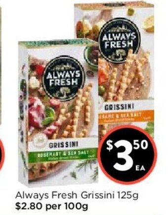 Foodworks Always Fresh Grissini 125g offer