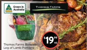 Foodworks Thomas Farms Boneless Leg of Lamb Portions offer