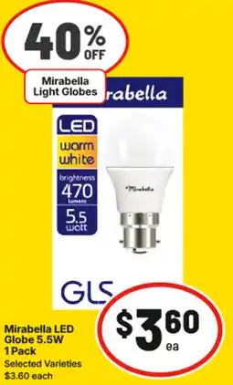 IGA Mirabella led globe 5.5w offer