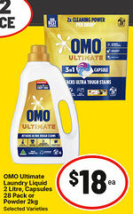 IGA Omo ultimate laundry liquid , capsules or powder offer
