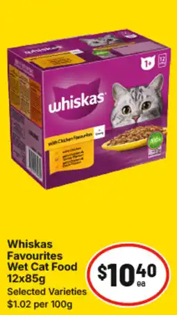 IGA Whiskas favourites wet cat food offer