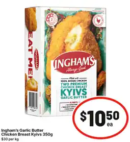 IGA Ingham's Garlic Butter Chicken Breast Kyivs offer