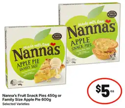 IGA Nanna's fruit snack pies or family size apple pie offer