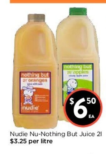 Foodworks Nudie Nu-Nothing But Juice 2L offer