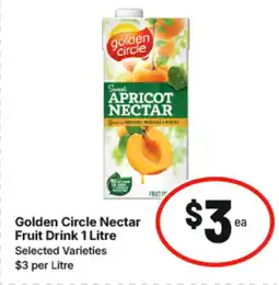 IGA Golden circle nectar fruit drink offer