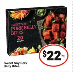 IGA Sweet soy pork belly bites offer