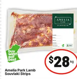 IGA amelia park lamb souvlaki strips offer
