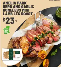 IGA Amelia park herb and garlic boneless mini lamb leg roast offer