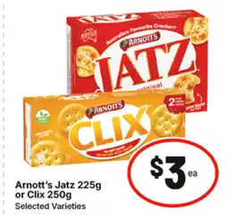 IGA Arnott's jatz or clix offer