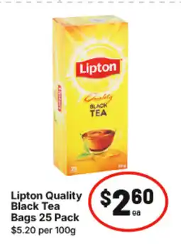 IGA Lipton Qualit Black Tea Bags offer