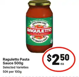 IGA Raguletto pasta sauce offer