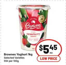 IGA Brownes Yoghurt offer