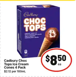 IGA Cadbury Choc Tops Ice Cream Cones offer