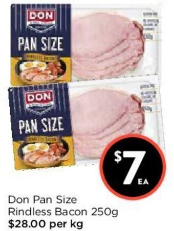 Foodworks Don Pan Size Rindless Bacon 250g offer