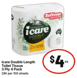 IGA Icare Double Length Toilet Tissue offer