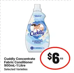 IGA Cuddly Concentrate Fabric Conditioner offer