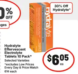 IGA Hydralyte Effervescent Electrolyte Tablets offer