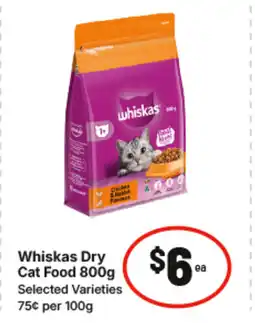 IGA Whiskas Dry Cat Food offer