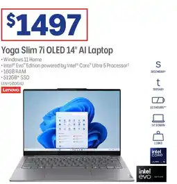 Officeworks Yoga Slim 7i OLED 14" Al Laptop offer