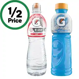 Woolworths Gatorade Sports Drink or G-Active Flavoured Water 600ml offer