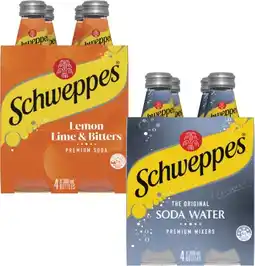 Coles Schweppes Mixers, Soft Drink or Mineral Water 4x300mL offer