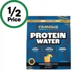 Woolworths Famous Nutrition Protein Water offer