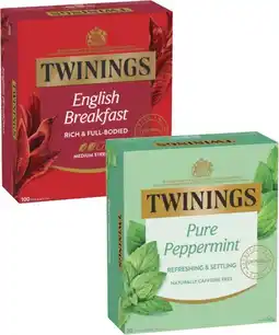 Coles Twinings Tea Bags-100 Pack offer