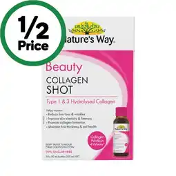 Woolworths Nature’s Way Beauty Collagen Oral Shot offer
