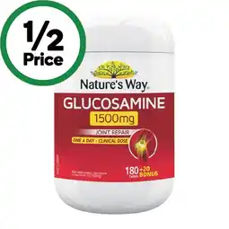 Woolworths Nature’s Way Glucosamine 1500mg Tablets offer