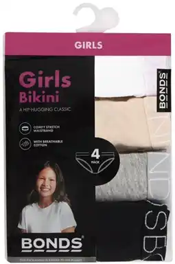 Coles Bonds Kid's Girls Bikini offer