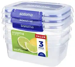 Coles Sistema Klip It Plus Containers 1 Litre offer