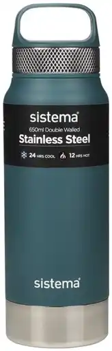 Coles Sistema Stainless Steel Double Walled Bottle offer