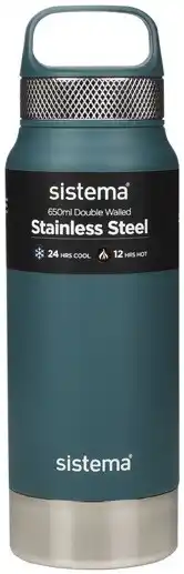 Coles Sistema Stainless Steel Double Walled Bottle offer