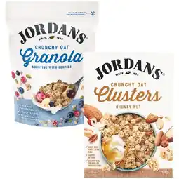 Woolworths Jordans Clusters or Granola 500-750g offer
