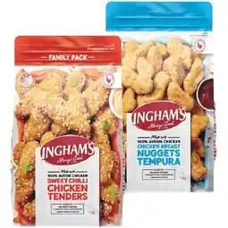 Woolworths Ingham’s Chicken Tenders, Nuggets or Wing Dings 1 kg offer