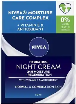 Coles NEW Nivea Hydrating Night Cream offer