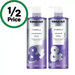 Woolworths Toni & Guy Shampoo or Conditioner 600ml offer