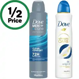 Woolworths Dove Deodorant 72 hr offer