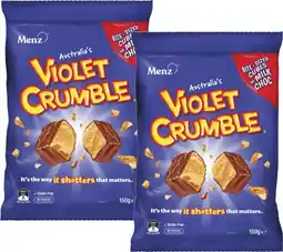 Coles Violet Crumble Choc Honeycomb-150g offer