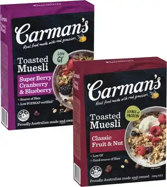 Coles Carman's Toasted Muesli offer
