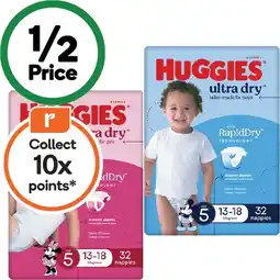 Woolworths Huggies Ultra Dry Bulk Nappies-54 offer