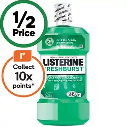 Woolworths Listerine Antibacterial Mouthwash offer