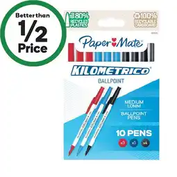 Woolworths Paper Mate Kilometrico Ballpoint Pens Business Assorted offer