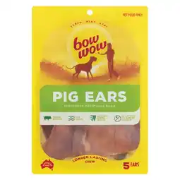 Woolworths Bow Wow Pig Ears Dog Treats offer