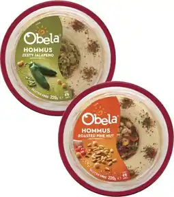 Coles Obela Garnished Hommus Dip offer